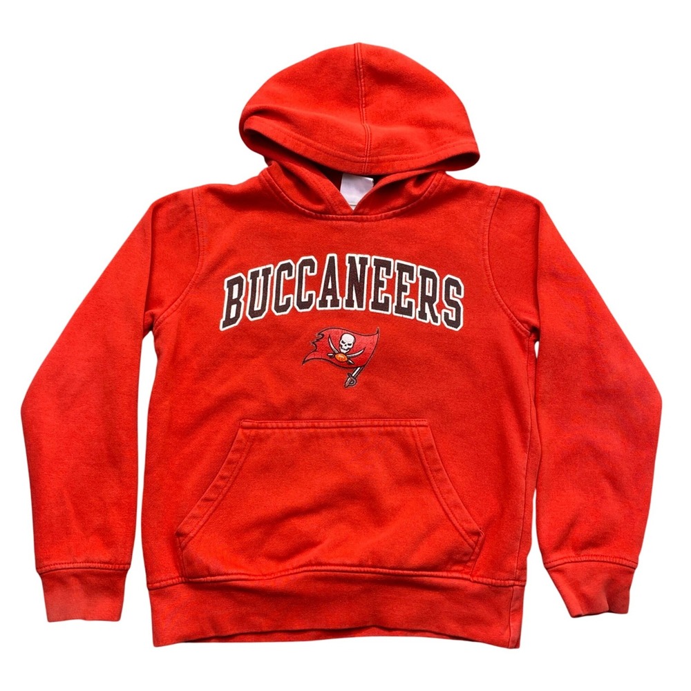 NFL Team Apparel Tampa Bay Buccaneers Youth Medium Red Pullover Hoodie